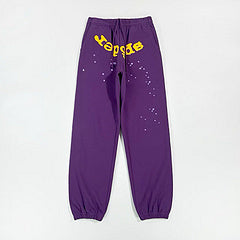 Sp5der Star OG Web V2 Hoodie And Pants Purple